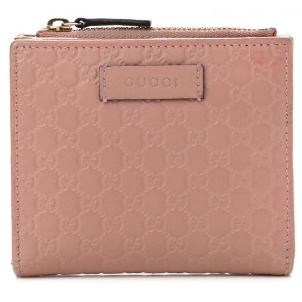 🎀 Pink GUCCI Microguccissima Bi-Fold Wallet